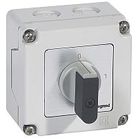 Переключатель - положение вкл/откл - PR 12 - 1П - 1 контакт - в коробке 76x76 мм | код 027710 |  Legrand